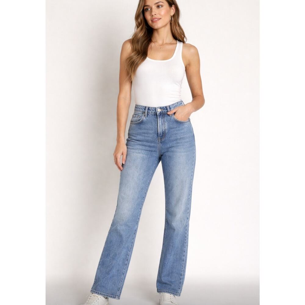 We The Free Straight Leg Blue Denim Jeans Size 26
